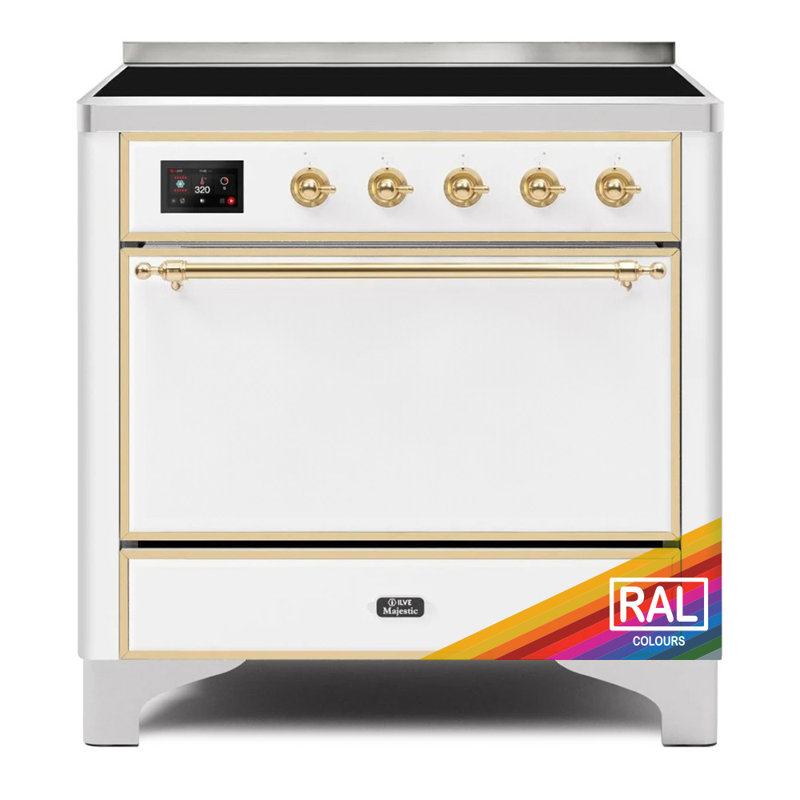 Majestic Ii 36 Inch Freestanding Induction Range, RAL/Brass