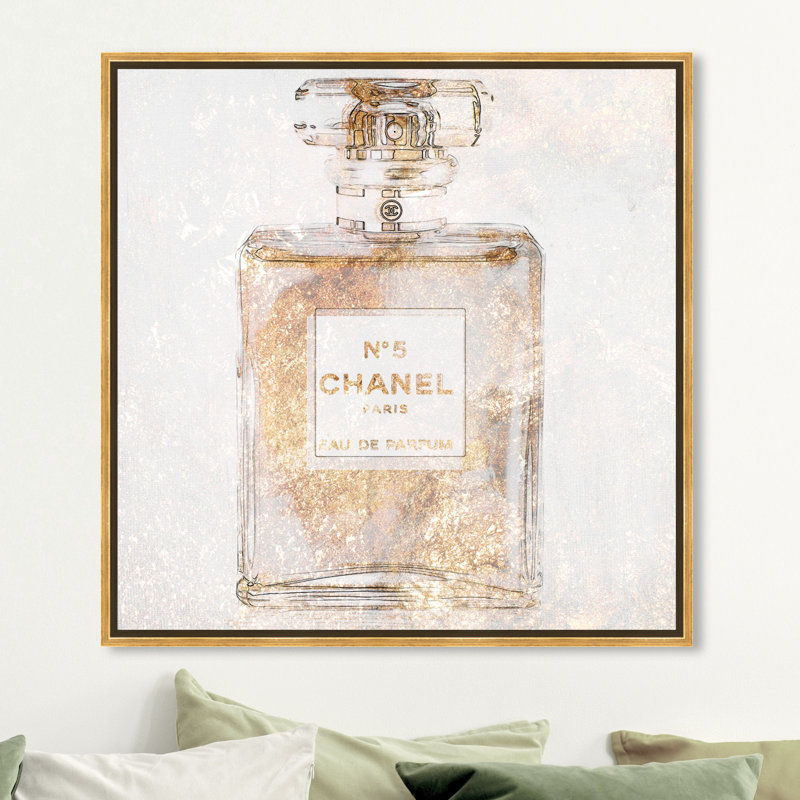 Parfum Glimmer - peinture sur toile, Impression encadrée, H 40 po x l 40 po, Noir