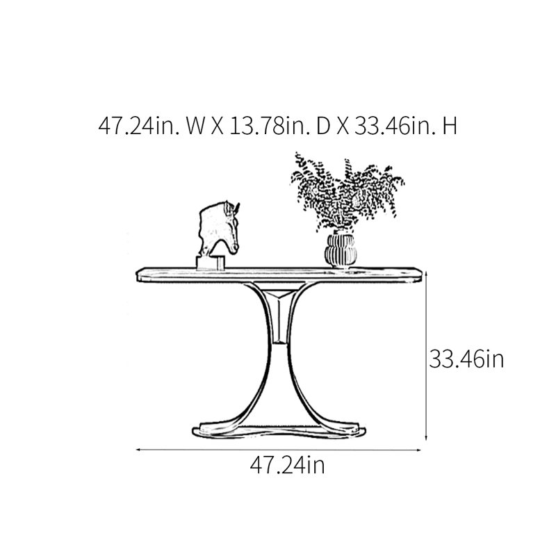 Console Modern Luxury Art, 33.46" H x 47.24" W x 13.78" D