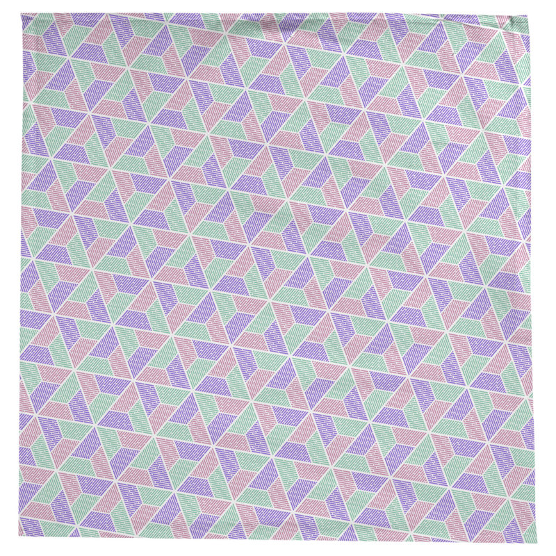 Nappe trapézoïdale Leffel, Vert / Rose / Mauve