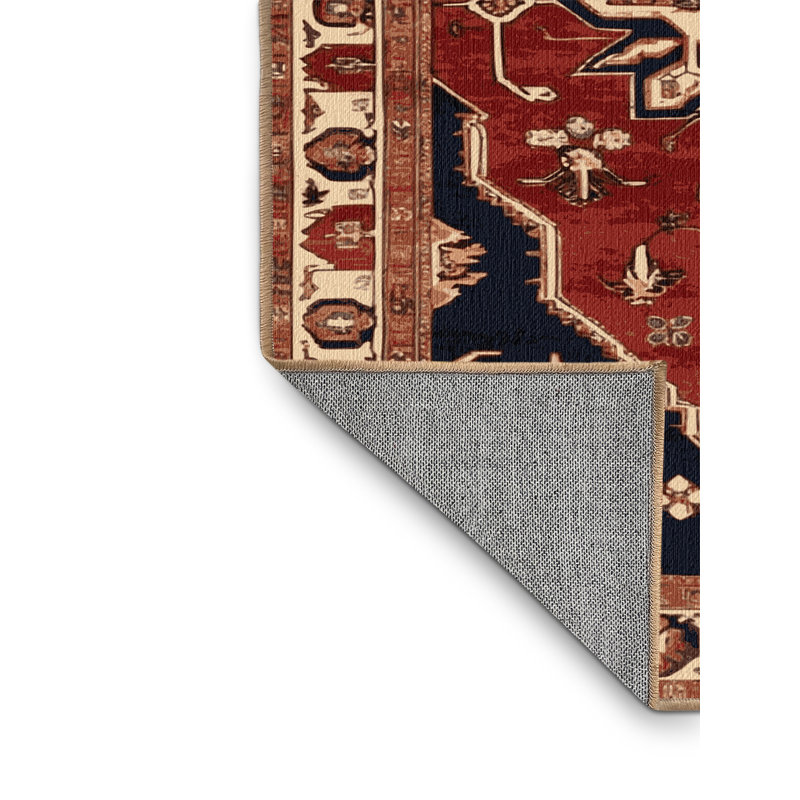 Tapis brun lavable à la machine, Rectangle 5 pi x 7 pi