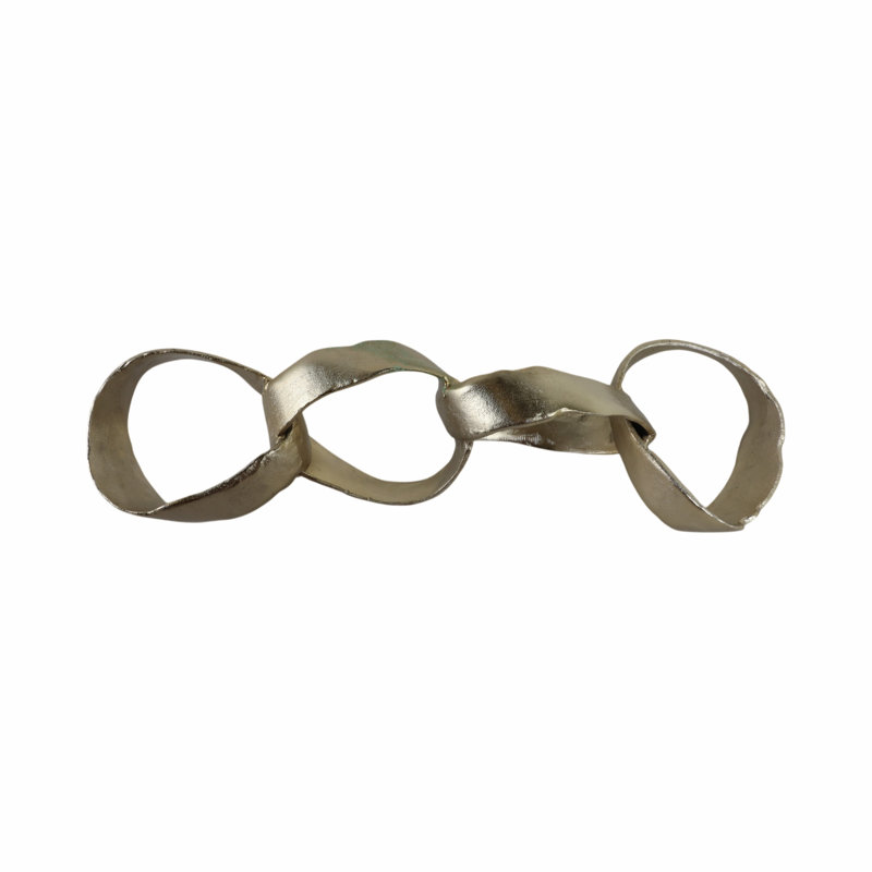 Sagebrook Home Calla  Interlocking Loop Statement Sculpture - 23.0" x 6.0" x 6.0", Gold