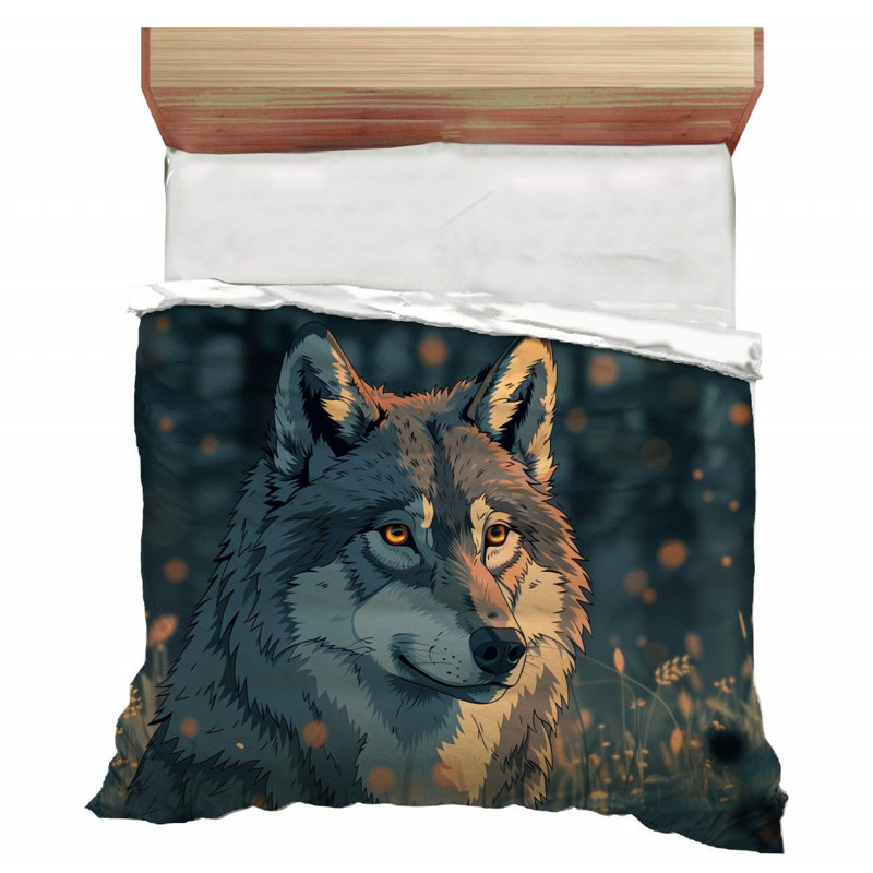 Housse de couette loup, Housse de couette pour lit simple