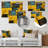Yellow And Green Abstract Cube Echoes - Abstract Collages Metal Wall Art MT131645-1798120105