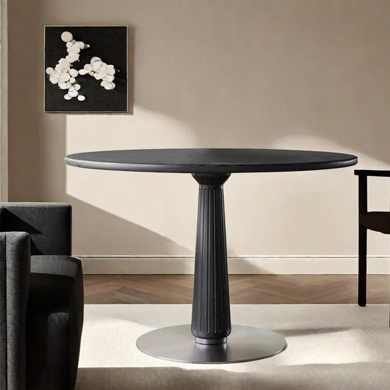 Table ronde française rétro, H 29,52 po x L 51,18 po x l 51,18 po