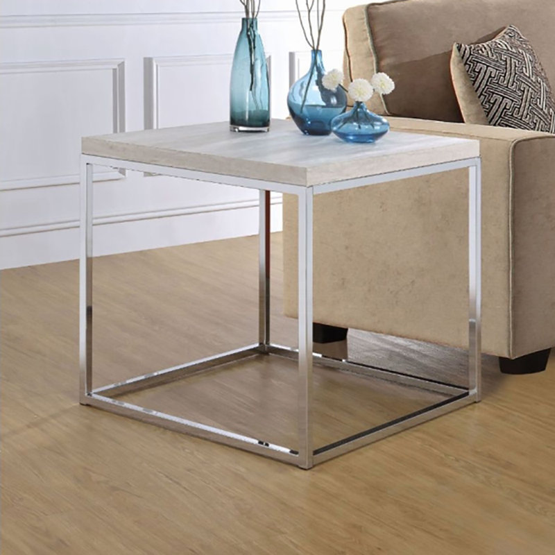 Table de bout l 24,40 po, chrome