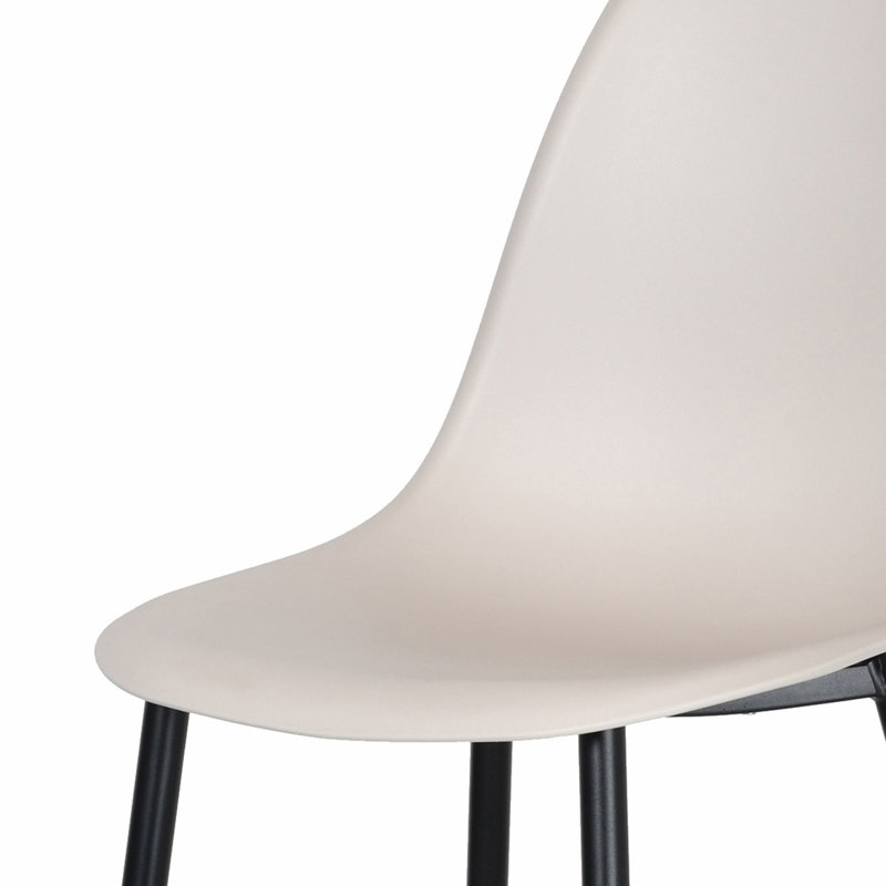 Aspen Gloss White Sintered Stone Round Table with 4 Plastic Curve Chairs - Modern Dining Set, Calico