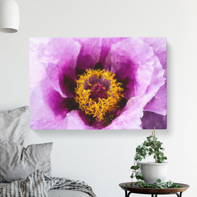 Purple Peony Flower Vol.1 - Wrapped Canvas Painting