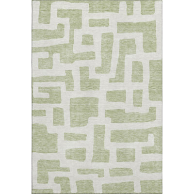 Premium Machine Washable Prisco Aloe Rug