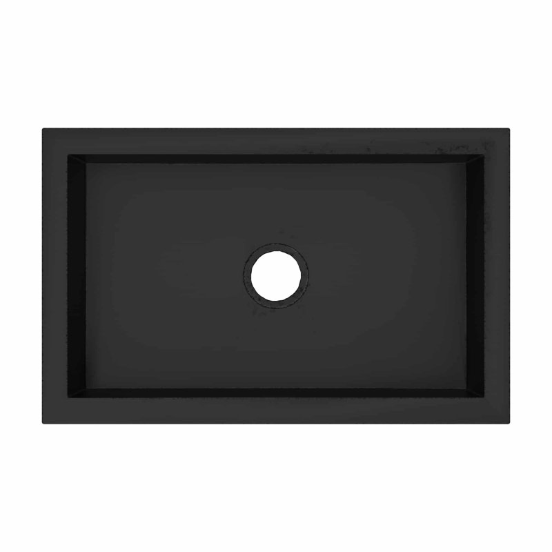 Pacifica NativeStone® Concrete 30" L x 19" W Undermount Kitchen Sink, Charcoal