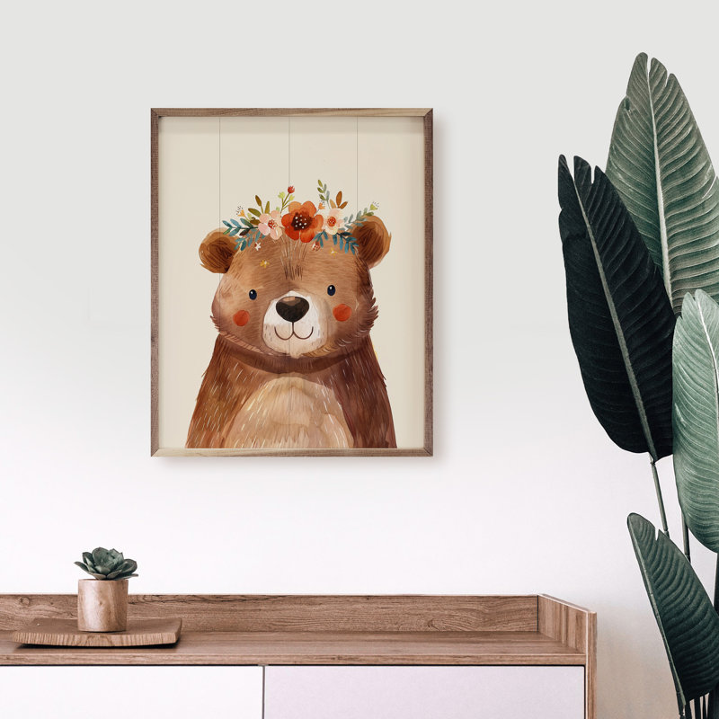 Boho Woodland Bear, H 20 po x l 16 po