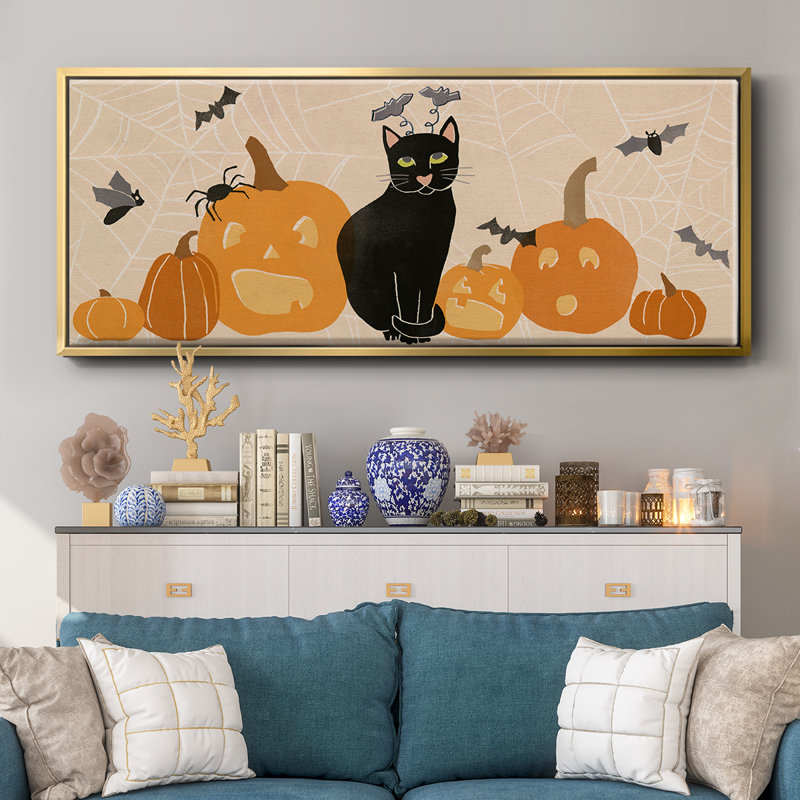 «Pumpkin Patch Cats Collection D», toile encadrée, H 24 po x l 60 po