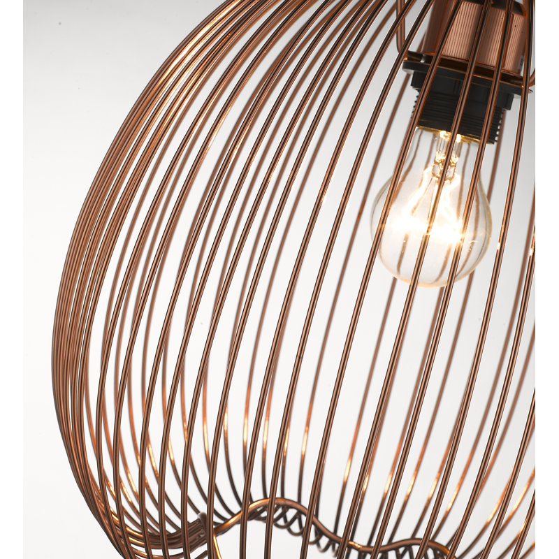 Marez 1 - Light Matte Geometric Pendant, Copper