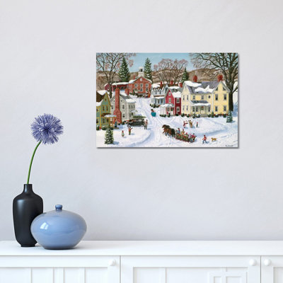 Christmas Sleigh by Bob Fair - Wrapped Canvas Gallery-Wrapped Canvas Giclée