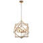 Lustre 6 lumières en métal doré