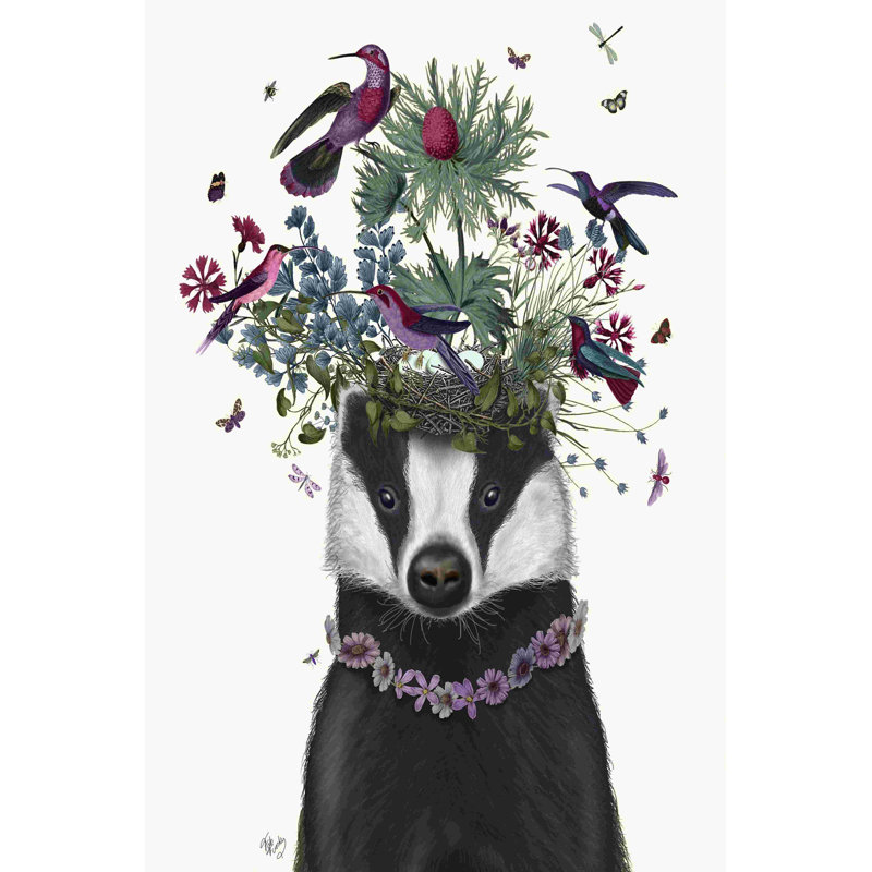 " Badger Birdkeeper " by Fab Funky, 48" H x 32" W