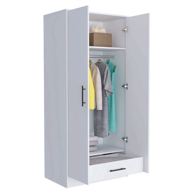 180 Armoire, pour salon, chambre à coucher, Blanc