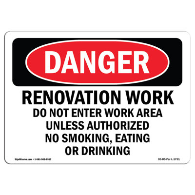 Renovation Work Do Not Enter Work Area Danger Sign