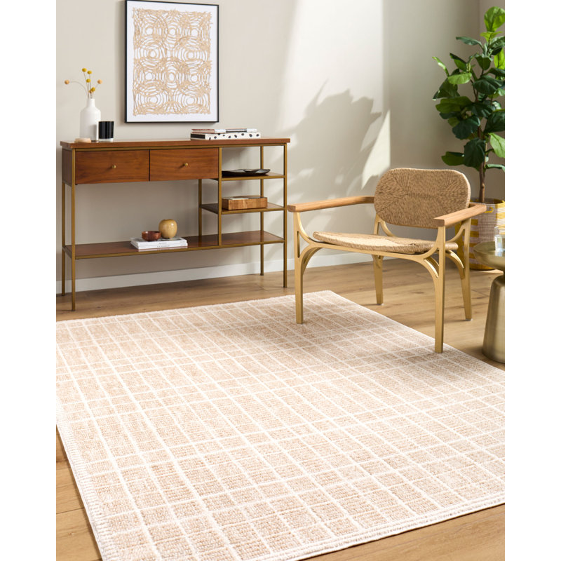 ELLE Decor X Livabliss Odeon Machine Woven Rug, Rectangle 2'2" x 2'11", Ivory