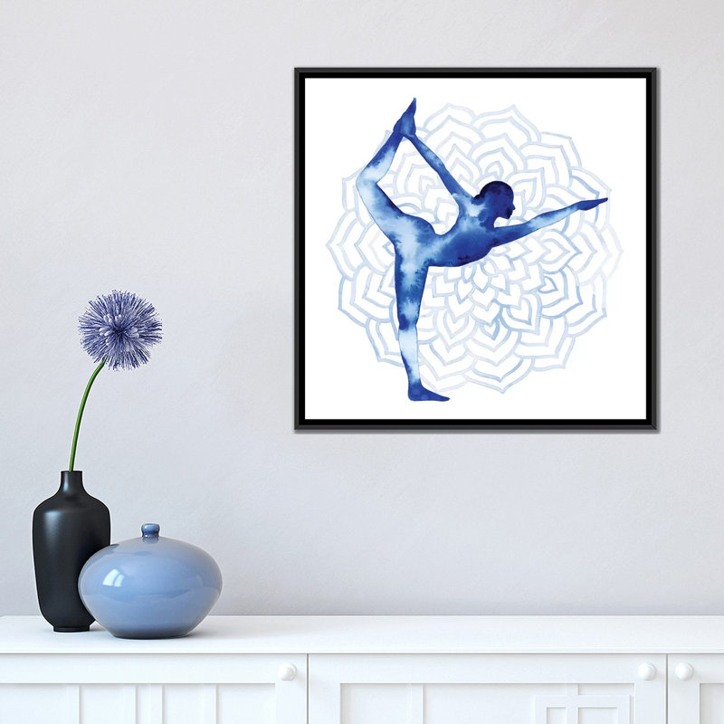 Yoga Flow I by Grace Popp - Wrapped Canvas Gallery-Wrapped Canvas Giclée, 37" H x 37" W x 1.5" D, Black Framed Canvas