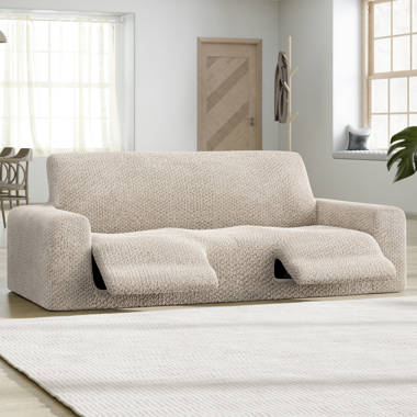 PAULATO by GA.I.CO. Stretch Recliner Sofa Slipcover - Soft to Touch & Easy  to Clean - Velvet Collection