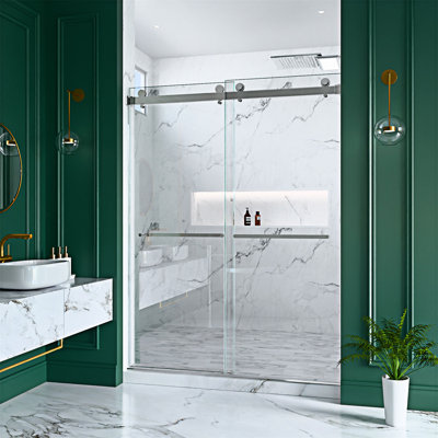 Frameless Double Sliding Shower Door