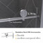 Porte de douche coulissante simple sans cadre de 60 po à 55 po de largeur réglable x 76 po de hauteur avec verre trempé de 5/16 po (8 mm), fonction de fermeture en douceur-126023156