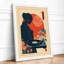 Preparing Under Red Moon Japandi - Framed Print-2037584137-2037584374