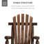 Chaise berçante d'extérieur en bois Outsunny