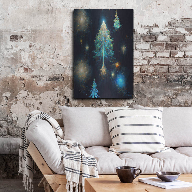 The Holiday Aisle® «Christmas Tree 4» par Tanya Mavric, art mural en métal, H 36 po x l 24 po