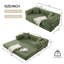 Canapé-lit convertible de très grand lit de 78 po avec 2 coussins Aldora Boneless-194673265
