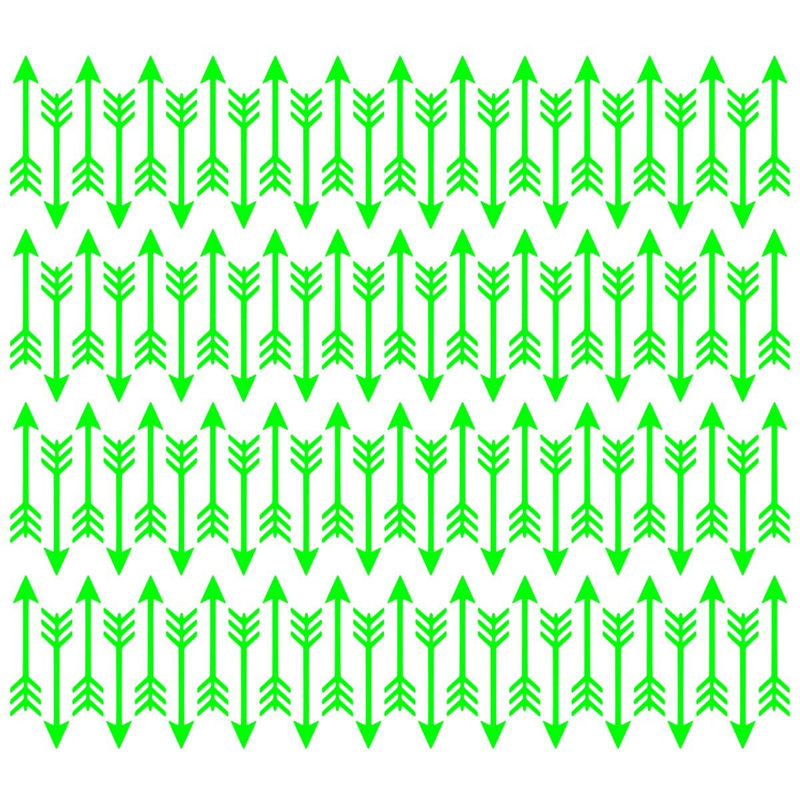 Décalcomanie murale flèches, H 2 po x l 10 po x P 0,8 po, Vert lime