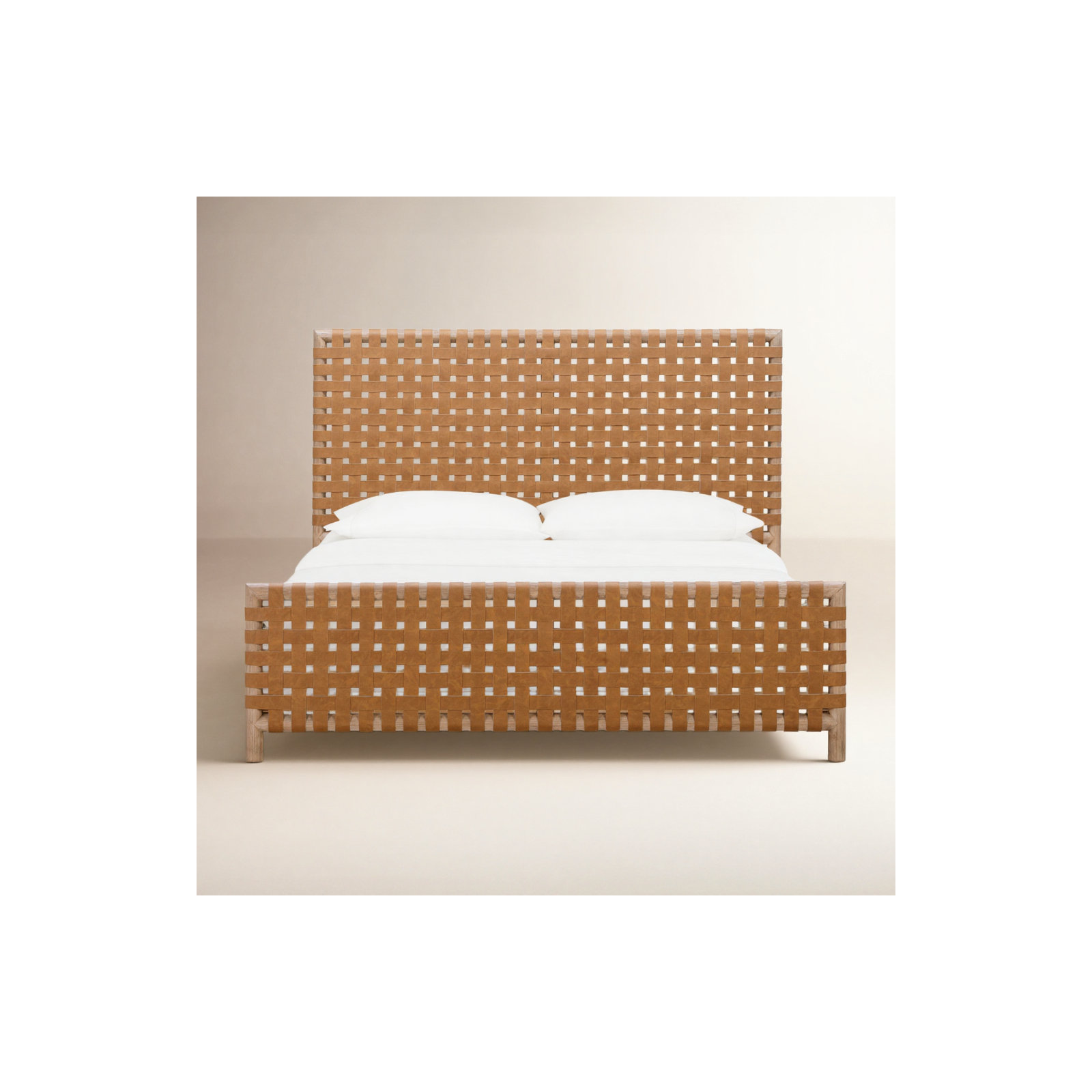 Colleen Leather Bed, King, Granola
