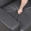 Chaise longue moderne en similicuir gris foncé-1260971316