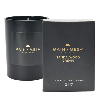 Bougie en verre noir mat Main & Mesa