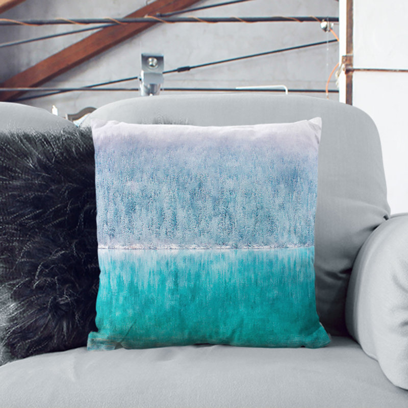 Sketch of Lake Louise Cushion with Filling, Stone, 55cm H x 55cm W x 20cm D