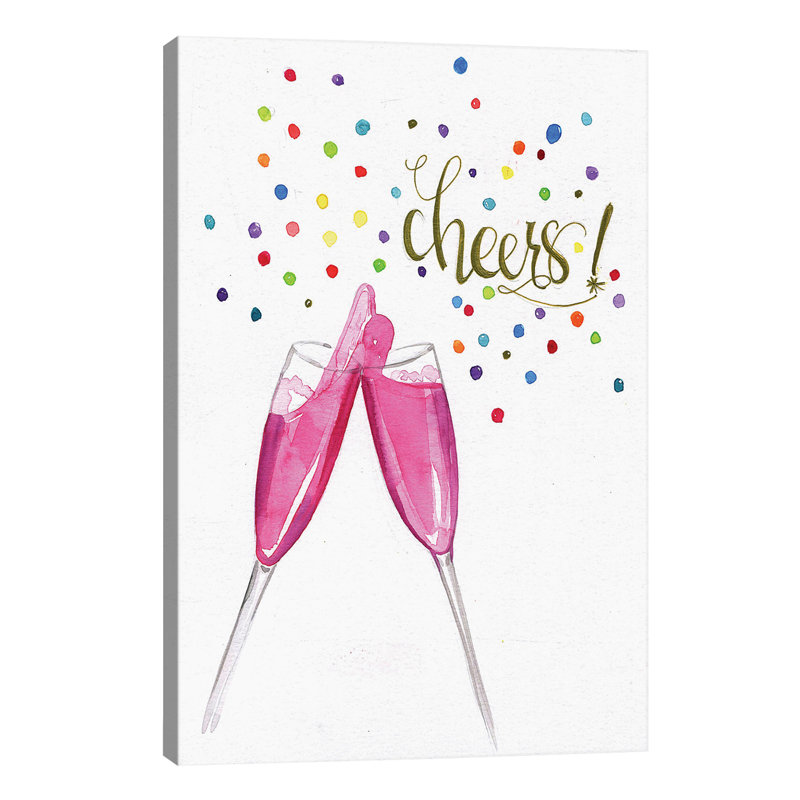 Cheers by Rongrong DeVoe - Wrapped Canvas Print, 66.04 cm H x 45.72 cm W x 1.91 cm D