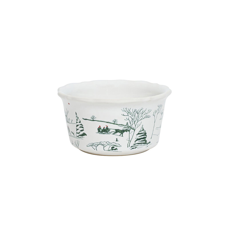 Country Estate Winter Frolic Ramekin, Evergreen