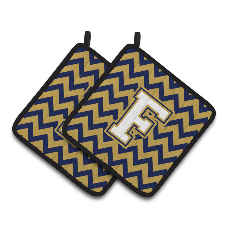 Poignée à chevrons, F, Bleu marine/doré