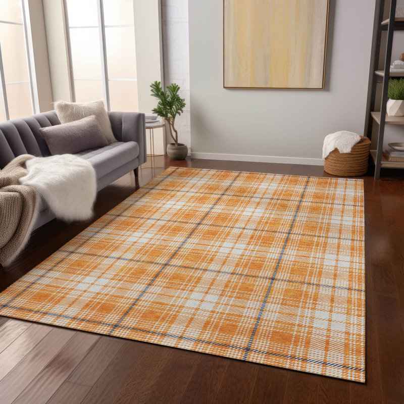  Tapis beige intérieur / extérieur lavable à la machine Chayden ACN993, Rectangulaire 3 pi x 5 pi