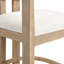 Ensemble de bar 5 pièces en bois d'hévéa Kyra avec tabourets à dossier courbé-122903977-122903975