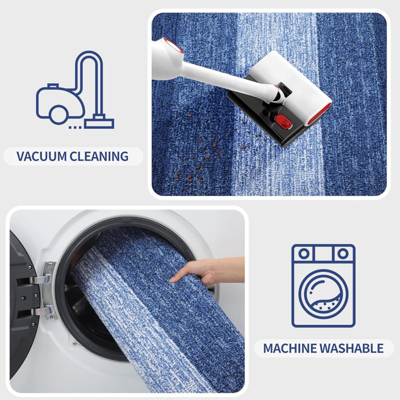 Tapis de cuisine Anjolena, Bleu marine