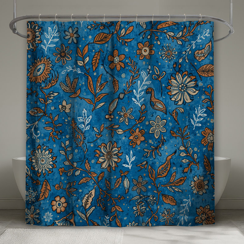 Rideaux de douche à motif floral, 70 po L x 72 po H