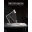 Lampe de table haute réglable de 79 cm (31 pouces) en métal, bras articulé et fini bois, douille E26 25 W max., grise-1160387409