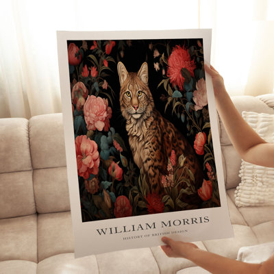 Animals William Morris Cat III Cottage Unframed Art Print