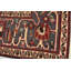 Tapis rouge en laine des années 1980 de 6 pi 7 po x 10 pi 8 po Durgabai