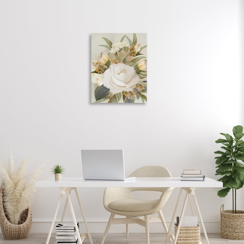 Charmant ensemble de toiles de roses douces, design par House Fenway, H 30 po x l 24 po