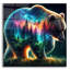  «Vibrant Bear 9» par Rey Klimt, art mural en verre acrylique-1247905466
