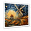 «Countryside Windmillscape At Night 1 - Wind Turbines», art mural-1731338034-1698420988