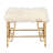 Metal Gold Stool with Faux Fur